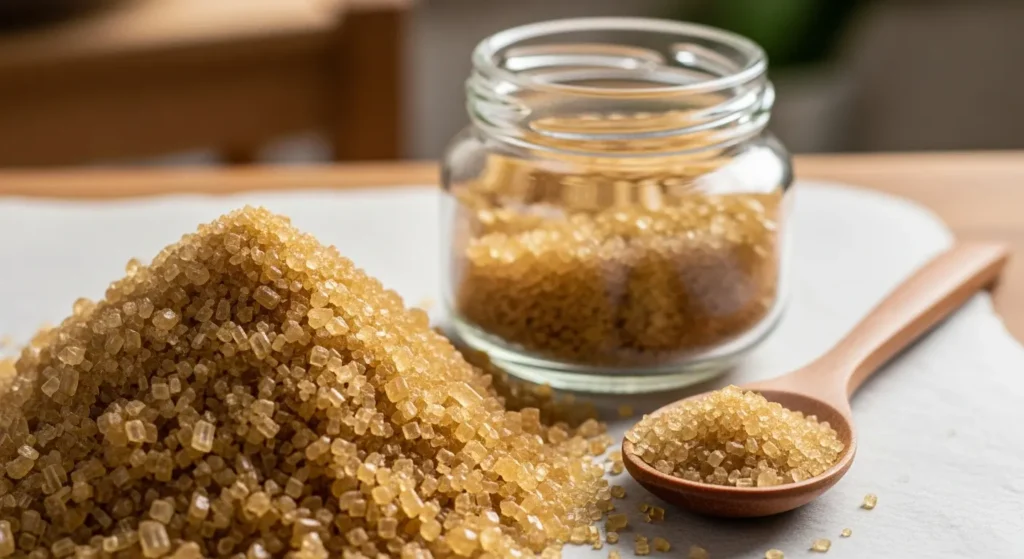 Azúcar de caña cristalizada, endulzante natural más saludable que la fructosa de maíz